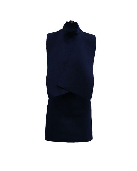 MSGM Blue Turtleneck Mini Dress