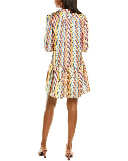 Saloni Jas Silk Mini Dress in Pink | Lyst