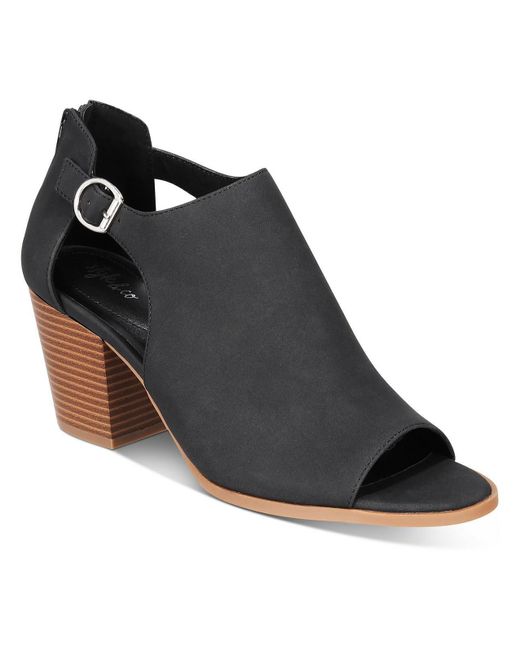 Style & Co. Black Jennaap Open Toe Block Heel Block Heels