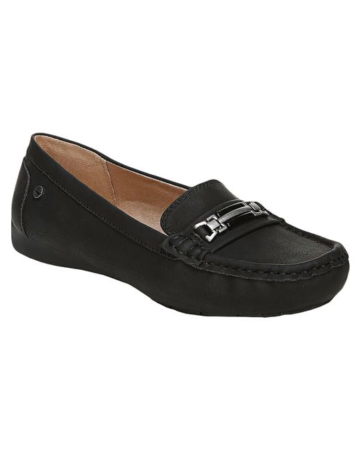 LifeStride Black Vanity Faux Leather Slip On Fashion Loafers