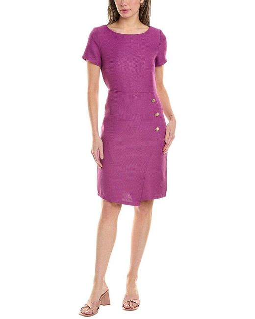 Tahari Purple Sheath Dress