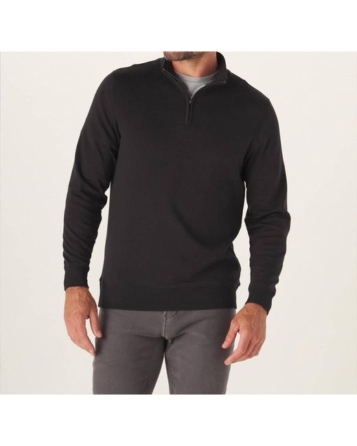 The Normal Brand Black Puremeso Weekend Quarter Zip for men