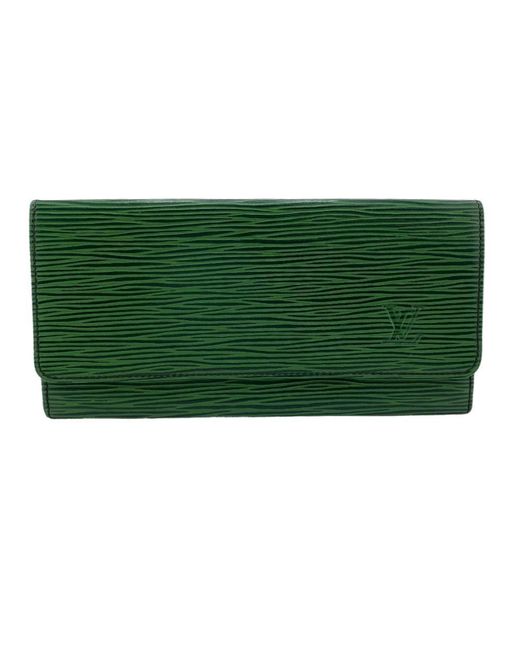 Louis Vuitton Green Leather Wallet (pre-owned) for men