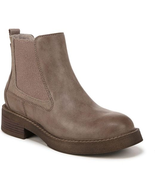 Blowfish Brown Stretch Faux Leather Ankle Boots