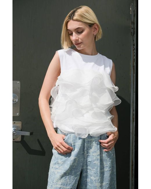 TRUEDAMES Gray Cloud Nine Chic Knit Top