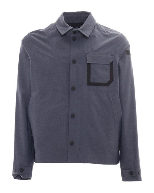 Rrd Blue Terzilight Overshirt With Classic Collar for men