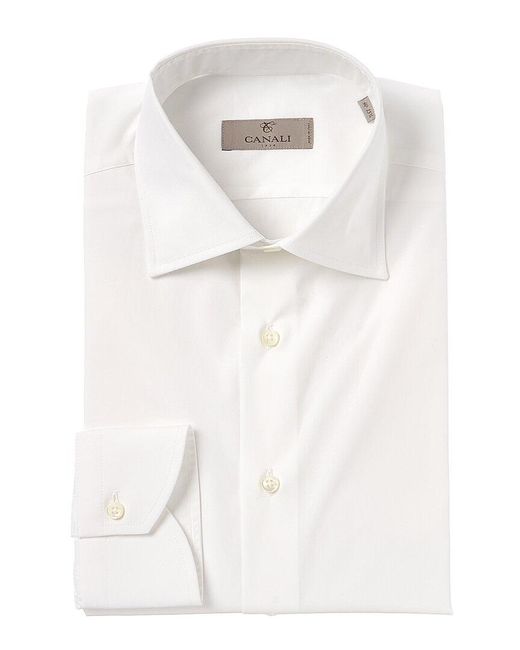 Canali White Modern Fit Dress Shirt for men