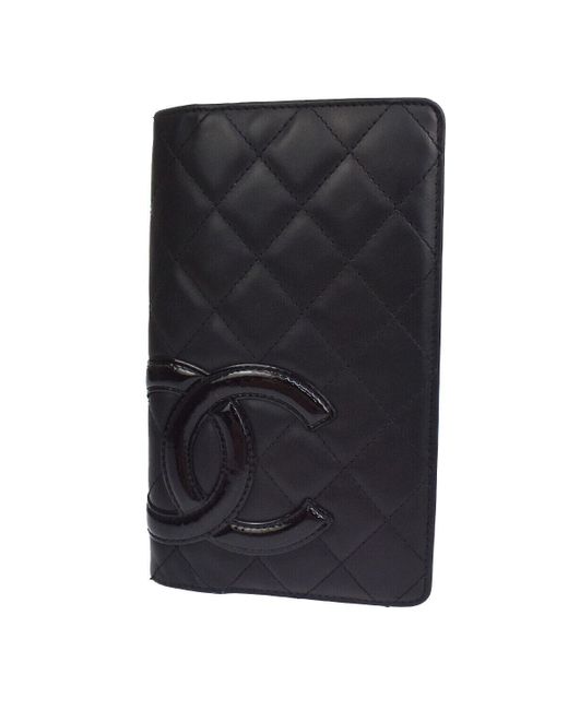 Chanel Black Cambon Patent Leather Wallet (pre-owned)