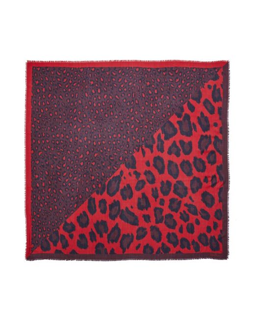 Mulberry Red Leopard Square for men