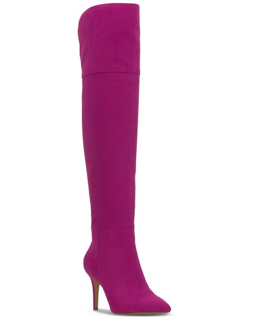 Jessica Simpson Purple Adysen Faux Suede Pointed Toe Over-the-knee Boots