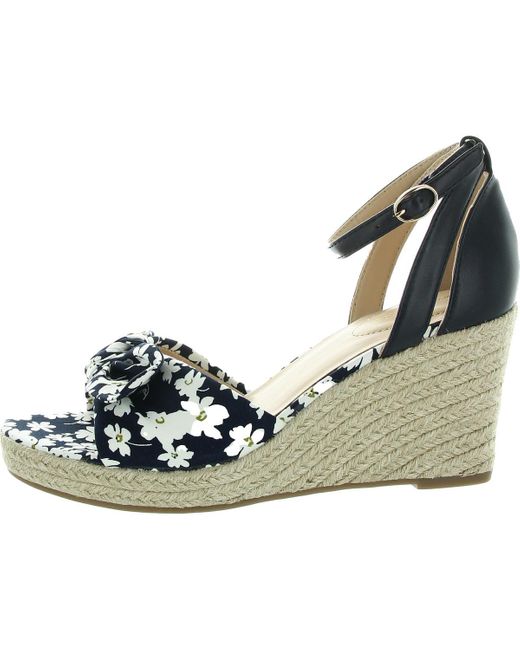 Bandolino Blue Kaira 7 Mixed Media Canvas Espadrilles