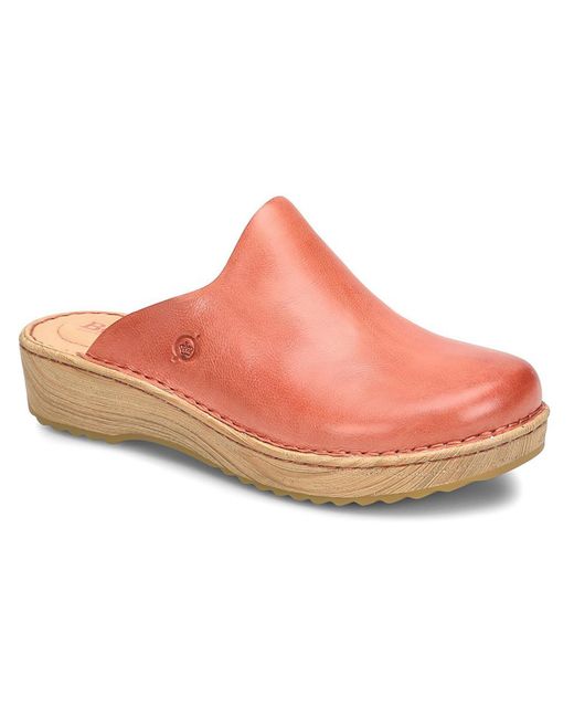 Born Pink Andy Leather Slip On Clogs