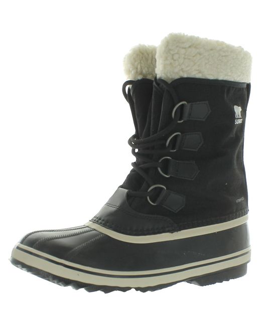 Sorel Black Carnival Leather Mid-calf Winter & Snow Boots