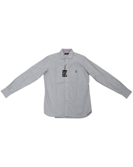 Psycho Bunny Black Long Sleeve Checkered Polo for men