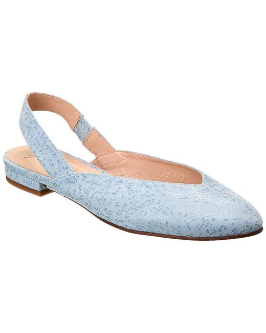 French Sole Blue Breezy Suede Slingback Flat