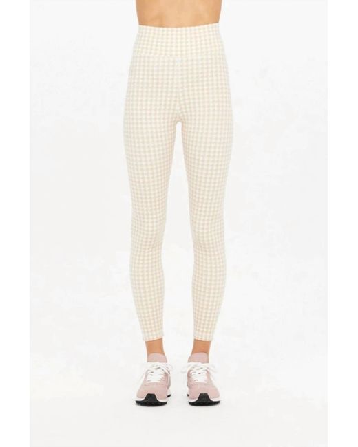 The Upside White Houndstooth Dance Midi Pant