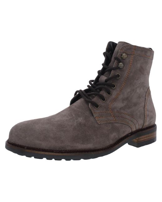 Dr. Scholls Brown Calvary Suede Zipper Ankle Boots for men
