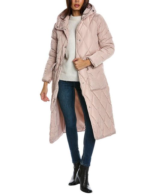 Kenneth Cole Pink Long Puffer Jacket
