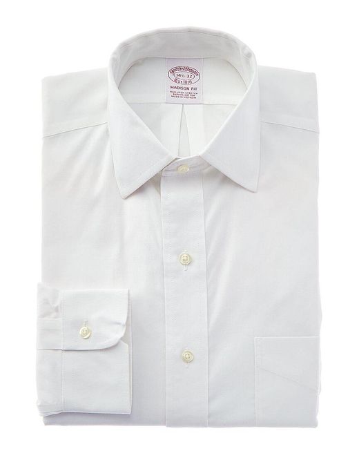 Brooks Brothers White Madison Fit Dress Shirt for men