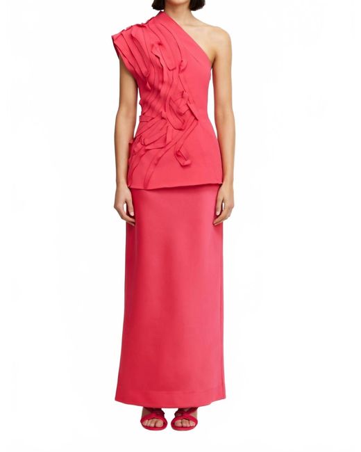 Acler Red Grovehill Top