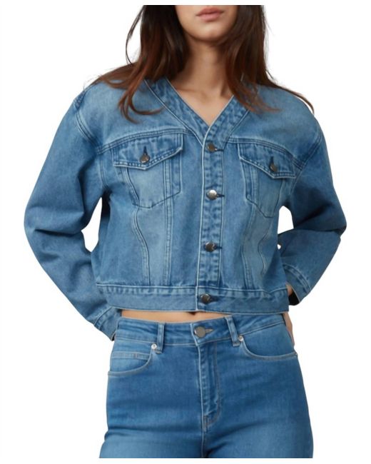 Lola Jeans Blue Crop Denim Jacket