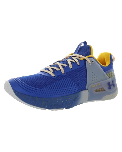 Under Armour Team Hovr Apex Gym Performance Sneakers in Blue for Men | Lyst