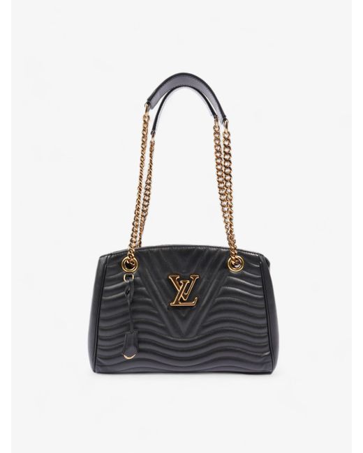 Louis Vuitton Black New Wave Chain Leather Shoulder Bag