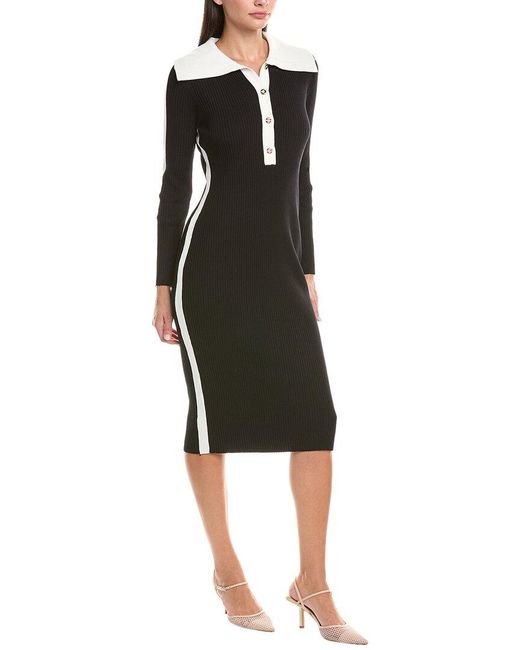 Nanette Lepore Black Midi Sweaterdress