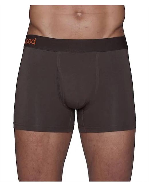 Wood Gray Boxer Brief With Fly for men