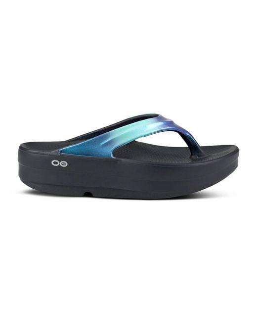 OOFOS Black Oomega Oolala Sandal