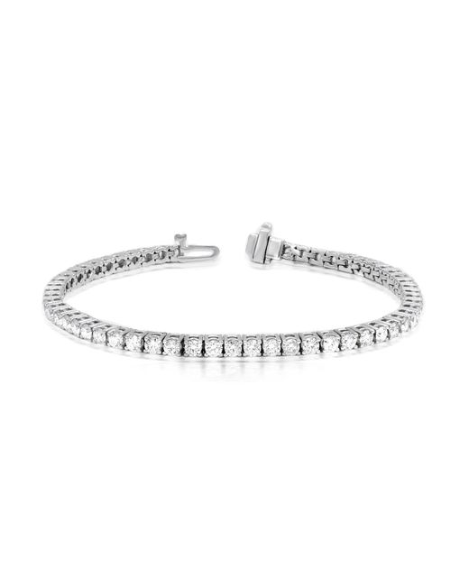 Diana M Metallic 1.90 Carat Round And Baguette Diamond Bracelet