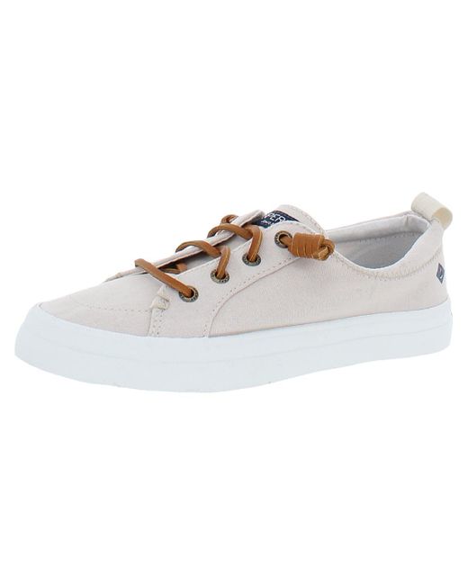 Sperry Top-Sider White Crest Vibe Faux Leather Lifestyle Casual And Fashion Sneakers