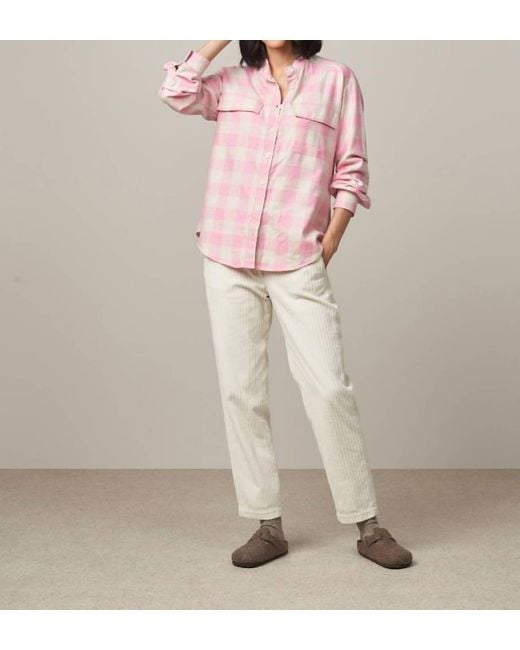 Hartford Pink Claudius Flannel Shirt