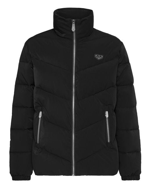 Philipp Plein Black Padded Nylon Jacket for men