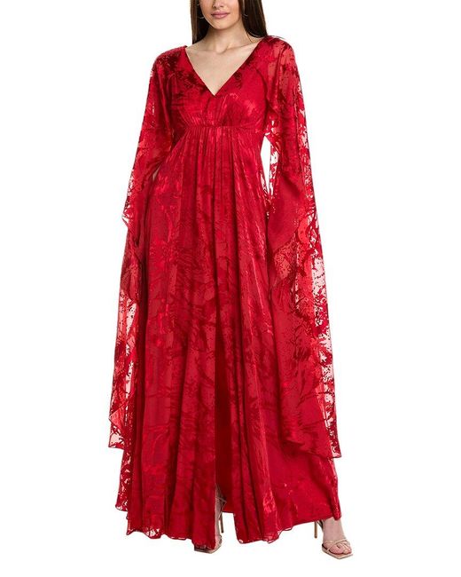 Rene Ruiz Red Capelet Dress