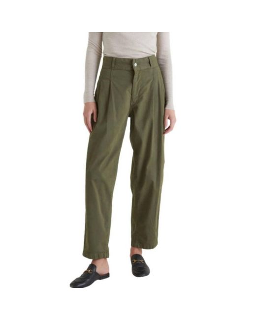 Edwin Green Jeans Isla Pleated Barrel Leg Trouser Pant