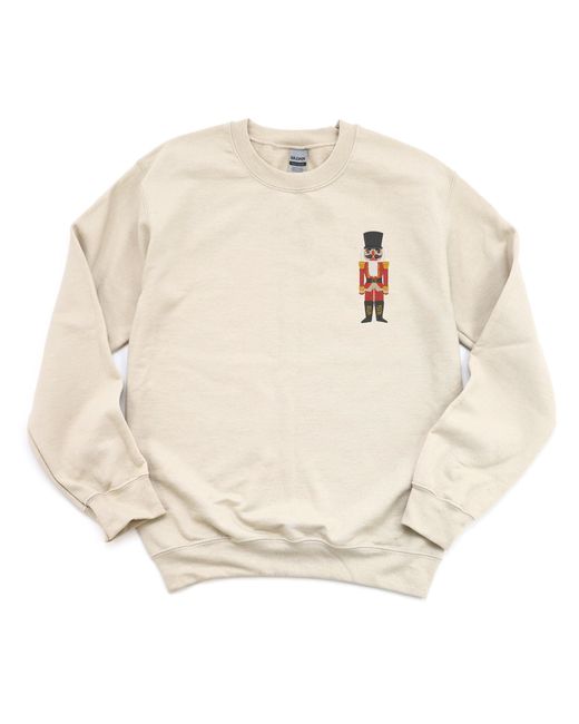 Simply Sage Market White Embroidered Nutcracker