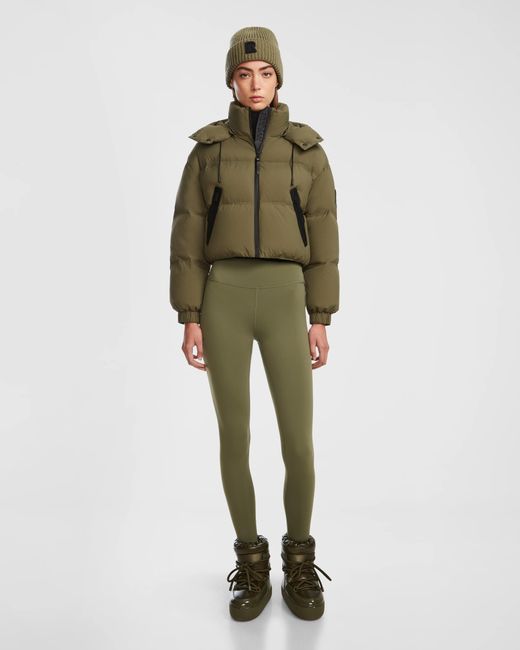 Rudsak Green Karlee Crop Down Puffer