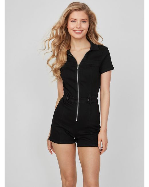 Guess Factory Black Eco Tinsley Denim Romper