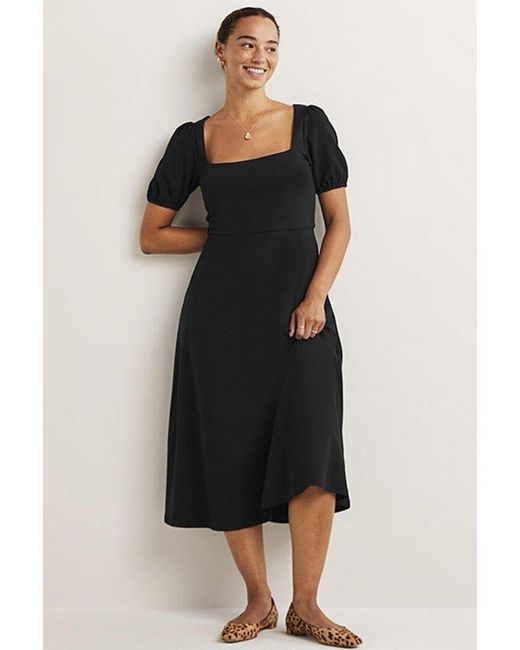 Boden Black Jersey Midi Dress