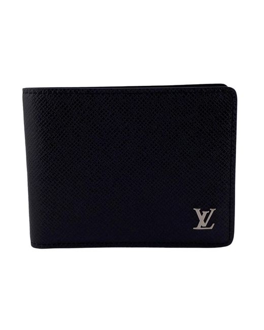 Louis Vuitton Black Portefeuille Multiple Leather Wallet (pre-owned) for men