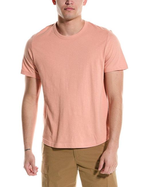 Onia Pink Slub Scallop T-shirt for men