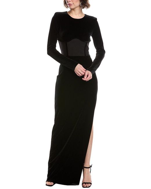 Black Halo Black Gulliana Velvet Gown