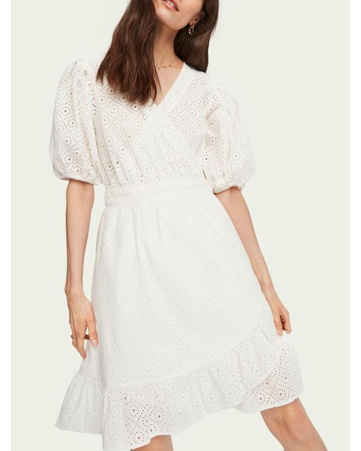 Soda Broderie Anglaise Wrap Dress 