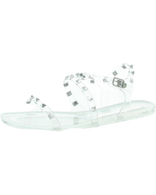 Steve Madden White Deedee Clear Deed04D1-233