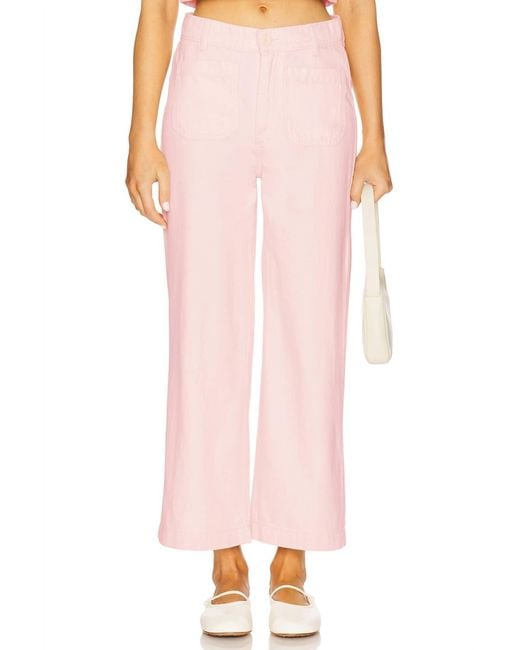 DL1961 Pink Hepburn High Rise Wide Leg Jeans