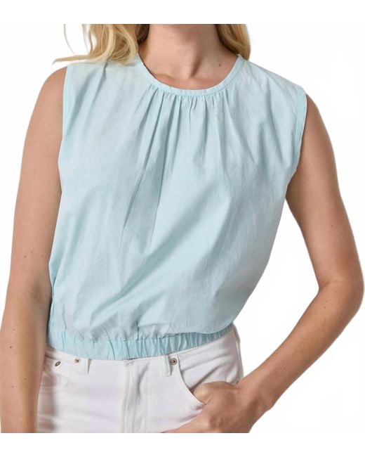 Lilla P Blue Poplin Shell Top