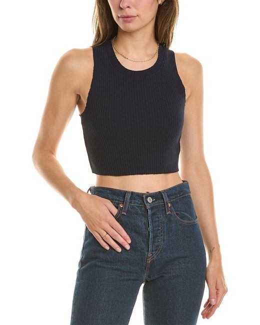 Cotton Citizen Crop Tank in Black Lyst