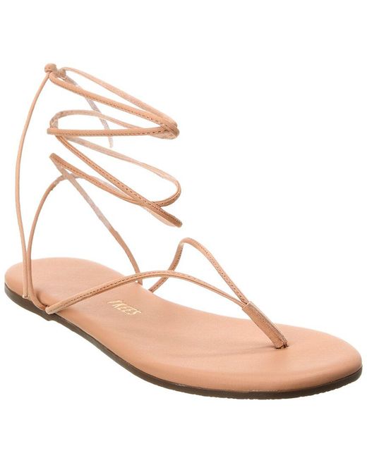 TKEES Pink Lilu Leather Sandal