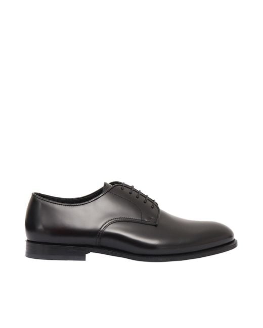Doucal's Black Derby Shoes for men